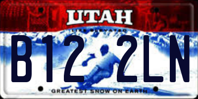 UT license plate B122LN