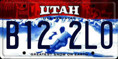 UT license plate B122LO