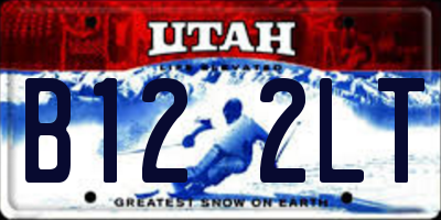 UT license plate B122LT