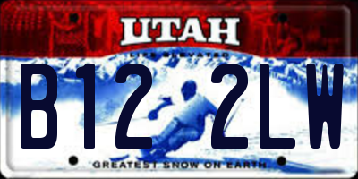 UT license plate B122LW