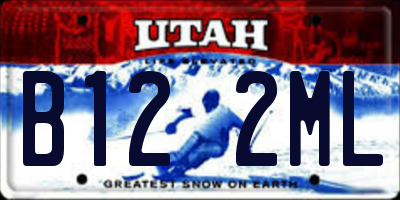 UT license plate B122ML