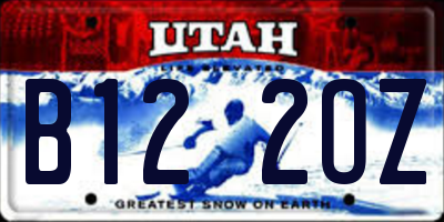 UT license plate B122OZ