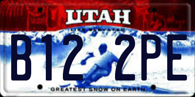 UT license plate B122PE