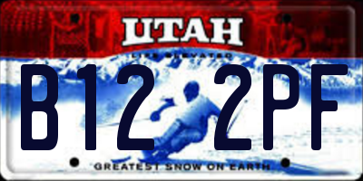 UT license plate B122PF