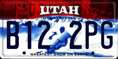 UT license plate B122PG