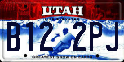 UT license plate B122PJ