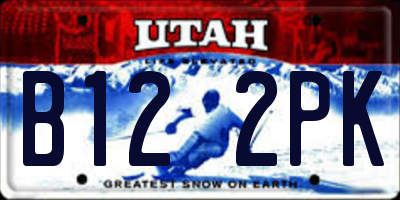 UT license plate B122PK