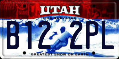 UT license plate B122PL