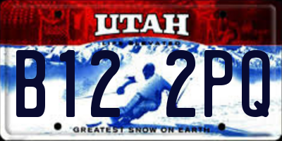 UT license plate B122PQ