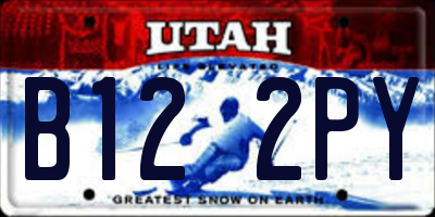 UT license plate B122PY
