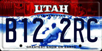 UT license plate B122RC