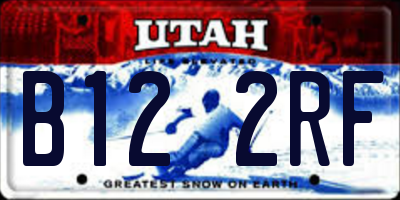 UT license plate B122RF