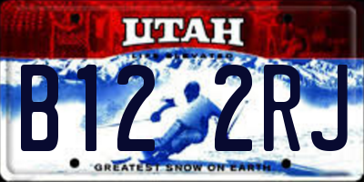 UT license plate B122RJ