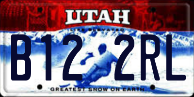 UT license plate B122RL