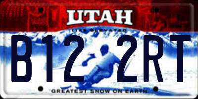 UT license plate B122RT