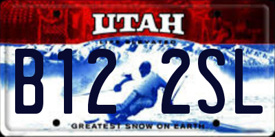 UT license plate B122SL