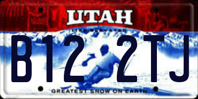 UT license plate B122TJ
