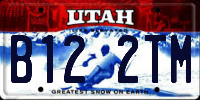 UT license plate B122TM