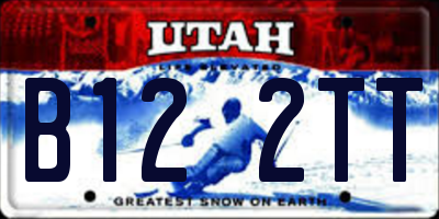 UT license plate B122TT