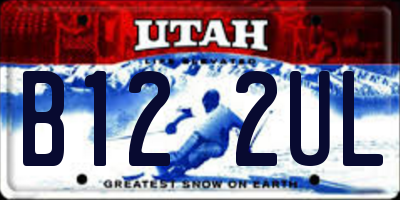 UT license plate B122UL