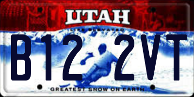 UT license plate B122VT