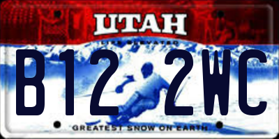 UT license plate B122WC