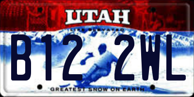 UT license plate B122WL
