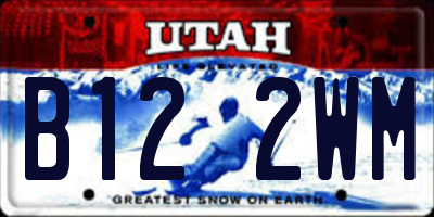 UT license plate B122WM