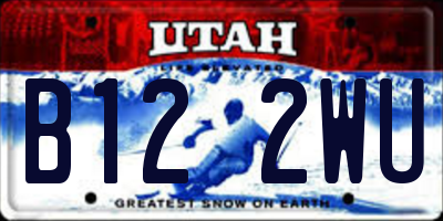 UT license plate B122WU