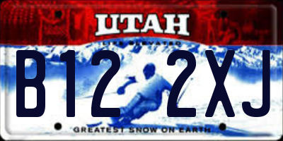 UT license plate B122XJ