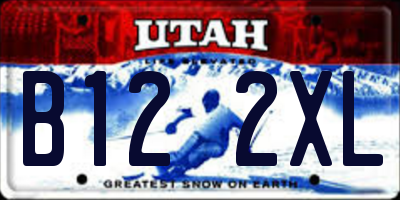 UT license plate B122XL