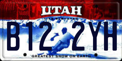 UT license plate B122YH