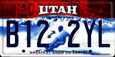 UT license plate B122YL