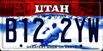 UT license plate B122YW