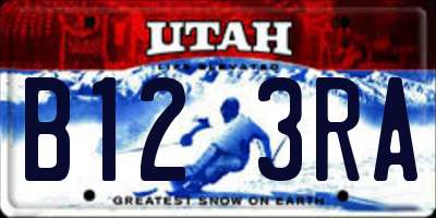 UT license plate B123RA