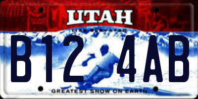 UT license plate B124AB