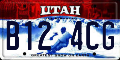 UT license plate B124CG