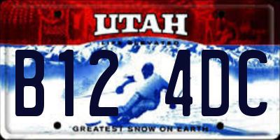 UT license plate B124DC