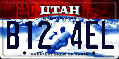 UT license plate B124EL