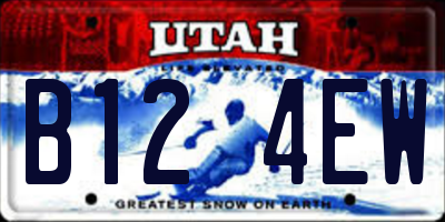 UT license plate B124EW