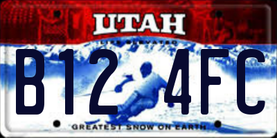 UT license plate B124FC