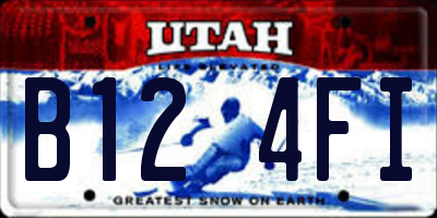 UT license plate B124FI