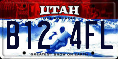 UT license plate B124FL