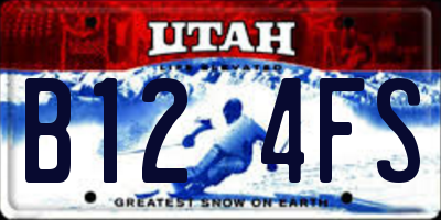 UT license plate B124FS