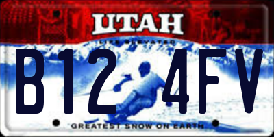 UT license plate B124FV