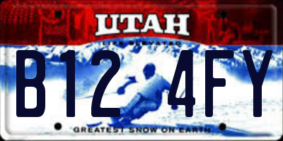 UT license plate B124FY