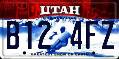 UT license plate B124FZ