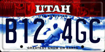 UT license plate B124GC