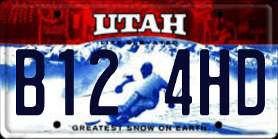 UT license plate B124HD