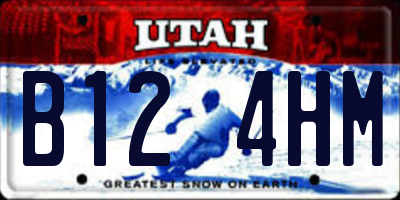 UT license plate B124HM
